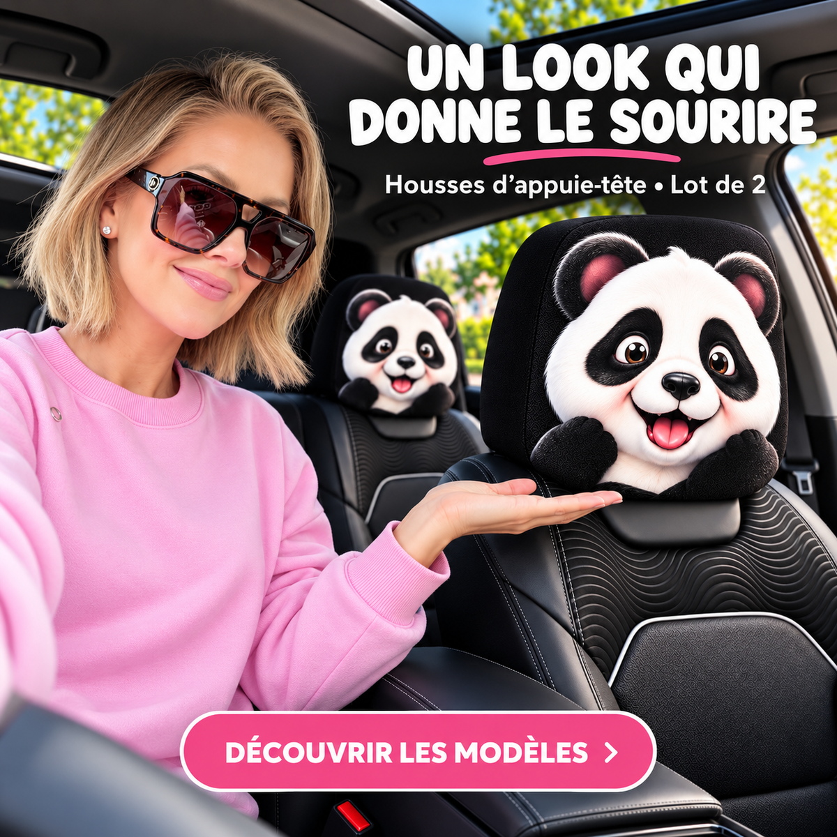 Housses d'Appui-Tête Halloween – Lot de 2