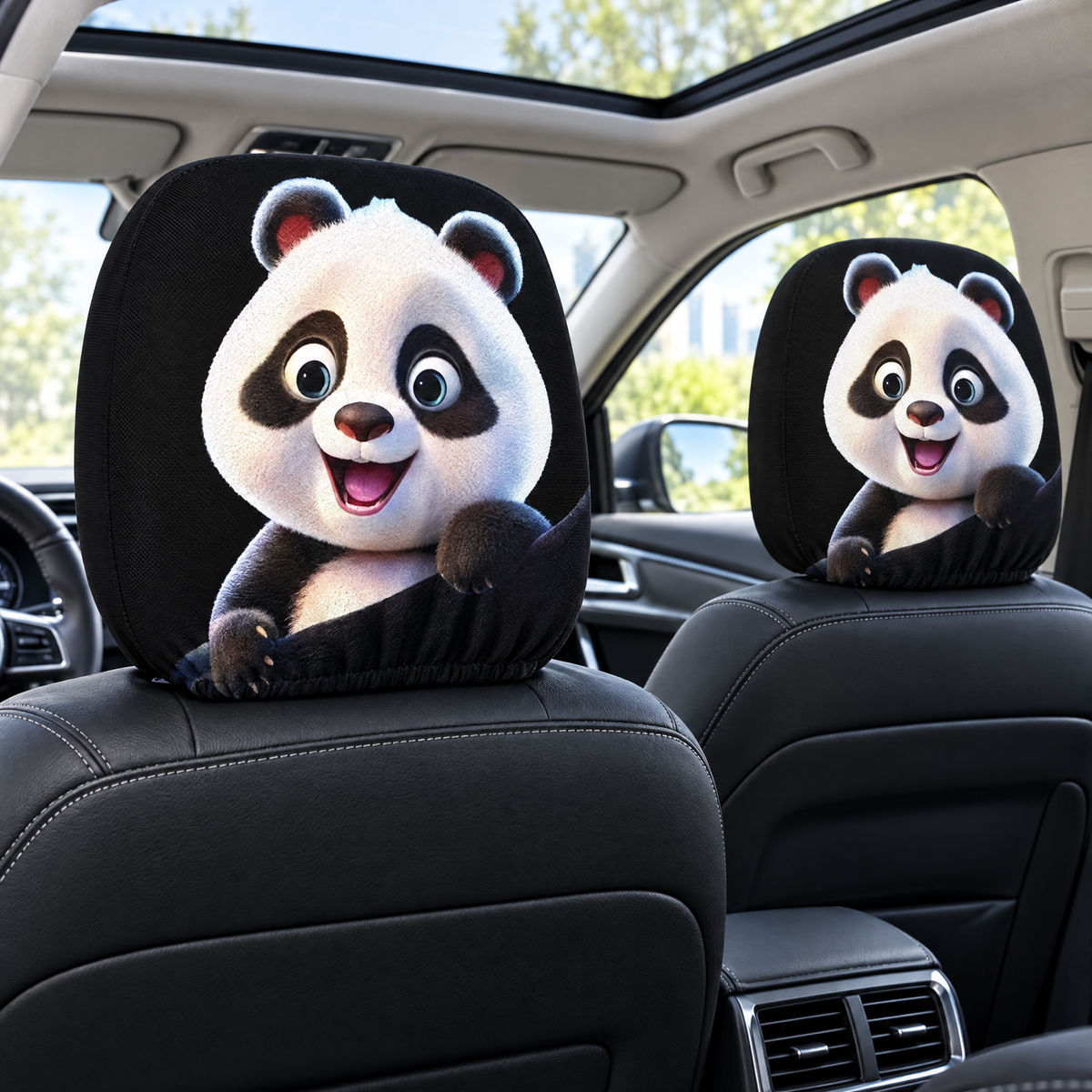 Housses d'appui-tête Panda