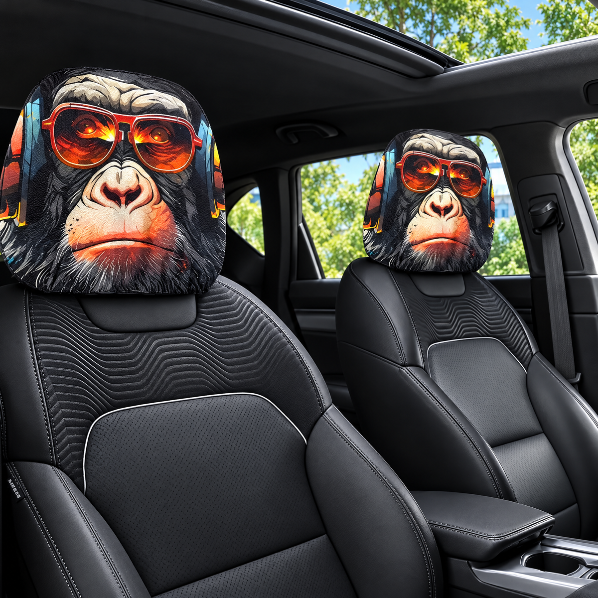 Housses d'appui-tête Singe à lunettes