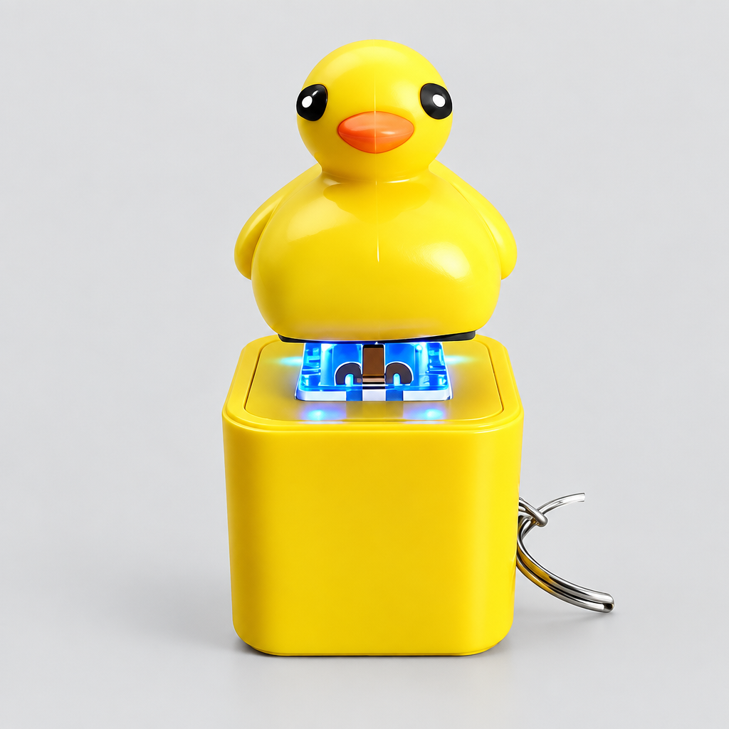 Porte-clés canard jaune